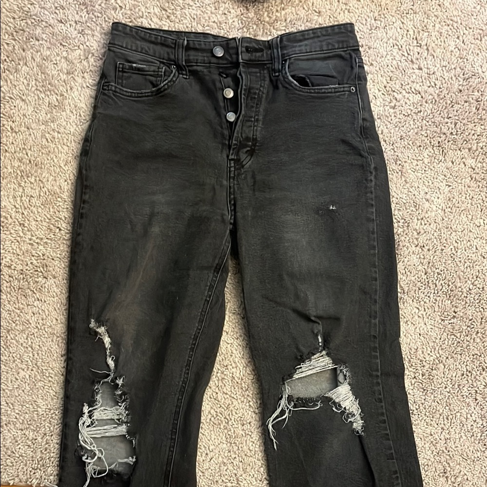 Wild Fable Black High Rise Distressed Jeans
